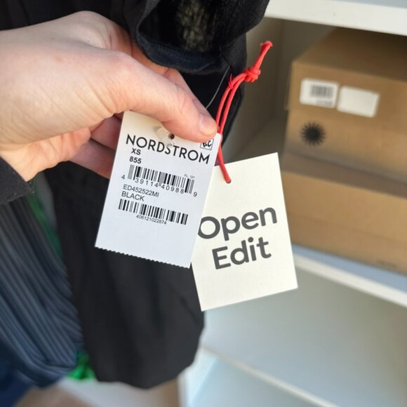 Open Edit Linen Black Romper - Picture 4 of 4